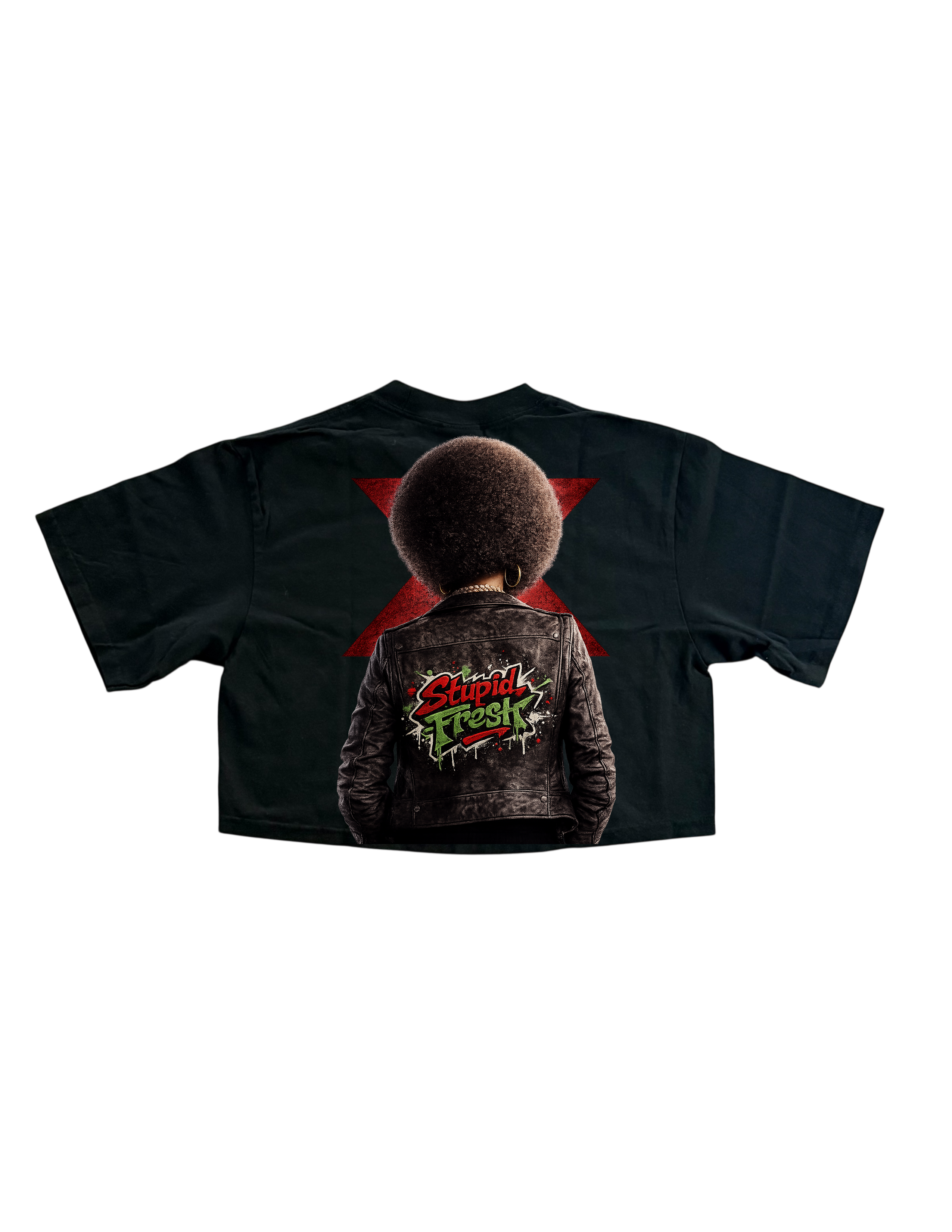 Black history woman’s cropped shirt